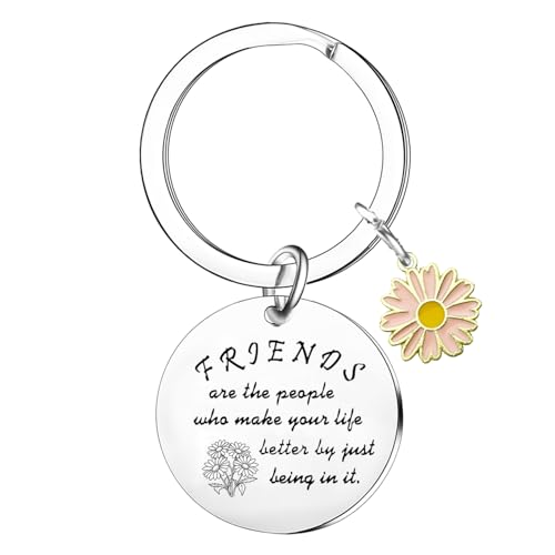 Tihnvk Friendship Keyring for Women Friendship Gift True Friends Keychain Christmas Birthday Gift for Besties