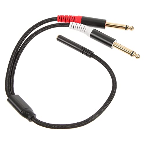 HOMSFOU 35mmオーディオアダプタケーブル ステレオ-モノラルスプリッター 1オス-2メスジャックケーブル