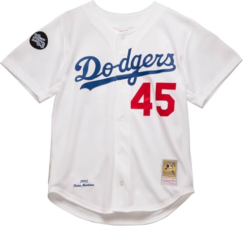 Mitchell & Ness MLB Authentic Jersey Los Angeles Dodgers 1993 Pedro Martinez (US, Alpha, XX-Large, Regular, Regular, White)