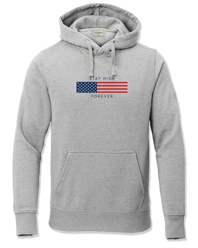 ADRO Felpe con cappuccio da uomo | Felpa con cappuccio stampata da uomo | Felpa con cappuccio in cotone | Felpe da uomo | Felpa con cappuccio, Grigio, XX-Large