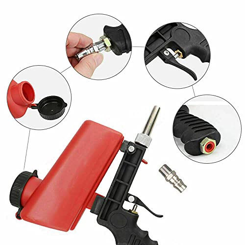 1/4” Air Sandblasting Gun Portable Handheld Sandblaster 90Psi Gravity Sandblasting Gun Pneumatic Sandblaster Spray Gun Blasting Machine #TOP6