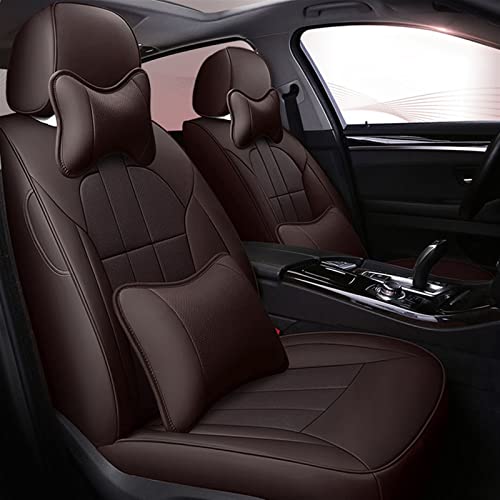 OBIOZZ Benutzerdefinierte Rindsleder Autositz Für Für Macan Für Cayenne Für Panamera Abdeckungen Für Fahrzeugsitz Sitzbezug (Farbe : Kaffee, Größe : Luxury)