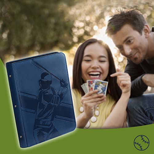 Morinbo Baseball Card Binder For Trading Cards, 9 Pocket Card Binder Fit 540 Cards Includes 30 Pages, For Tcg Collection Storage, Football Card, Baseball Card, Sport Card (Blue) #TOP4