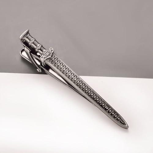 Image of Sword Tie Clip Pins for Men Unique Novelty Silver Gold Tie Bar