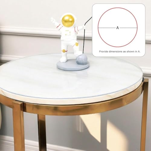 Nappe protection PVC transparent 2mm ronde imperméable table cuisine