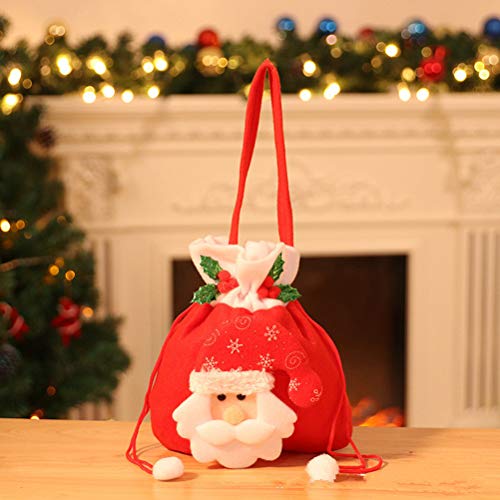 Toyvian 4 stks Tassen Aanwezig Zak met Kerstman Sneeuwpop Patronen Kids Candy Treat Tassen Xmas Vakantie Party… - Afbeelding 3