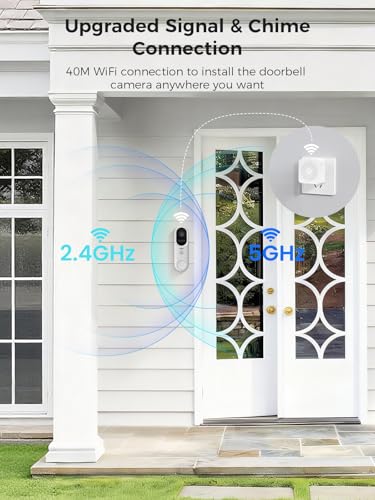 Hiseeu Doorbell Camera Wireless,Live View with Two-Way Talk,2K HD,Night Vision, 150° Wide View,Smart Human Detection,IP65 Waterproof,2.4G & 5GHz WiFi,Works with Alexa（No SD Slot ，Paid Cloud Storage） thumbnail 6