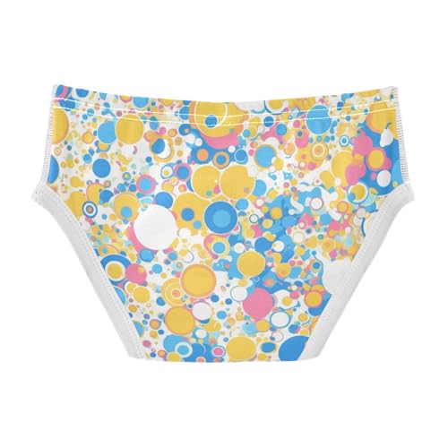 KLL Abstract Texture Colorful Circles Toddler Boy Pure Cotton Athletic Underwear Cute Children Undies2