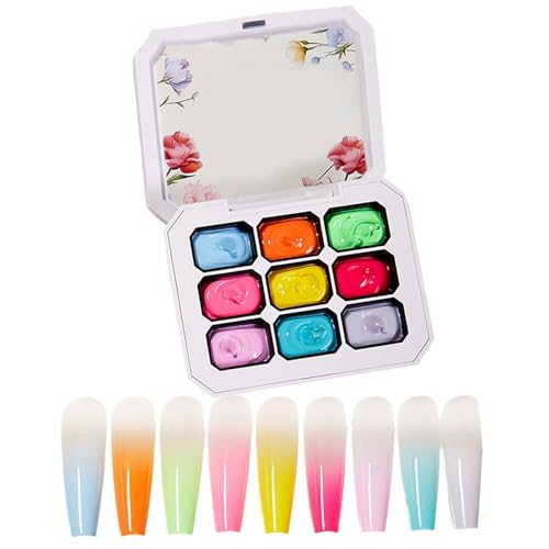 Esmalte de uñas de gel de 9 colores sin limpiar con secado UV LED para manicura en casa