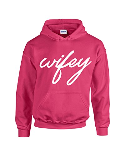 Camalen Valentine's Day Wifey Letter Print Popular Lovely Unisex Pullover Hoodie