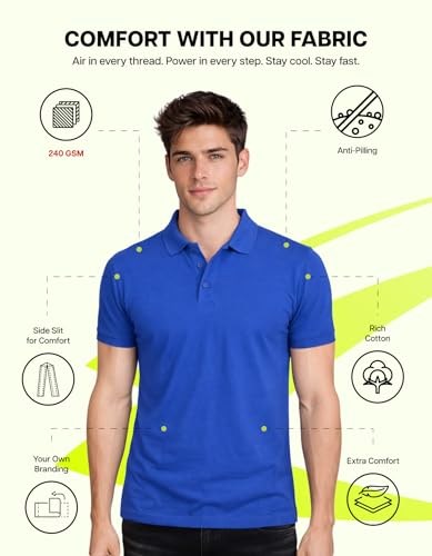Image of AWG ALL WEATHER GEAR Cotton Rich Solid Polo Tshirt