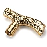 Woodriver Large Filigree Style Cane Handle - Brass