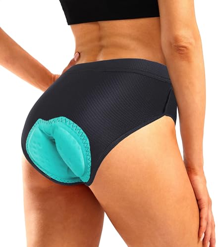 GERZHIUBN Women's Cycling Underwear 4D Padded Bike Biking Bicycle Briefs Shorts Breathable Quick-Dry Black