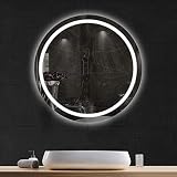 SLRMKK Miroir de Salle de Bain Lumineux à LED, Miroir de Maquillage Mural, Miroir de Rasage Haute définition sans Cadre - pour Ensemble de Table dans Un Dressing/Chambre/Maison
