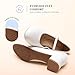 DREAM PAIRS Women's Mary Jane Chunky Low Heels Comfortable Slip on Dress Shoes for Women Closed Round Toe Casual Cute Work Pumps Flats Shoes,Size 8,White,SDPU26008W