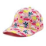 Duoyeree Baby Girl Dinosaur Baseball Cap Pink Sun Hat Adjustable Lightweight Soft Summer Beach Play