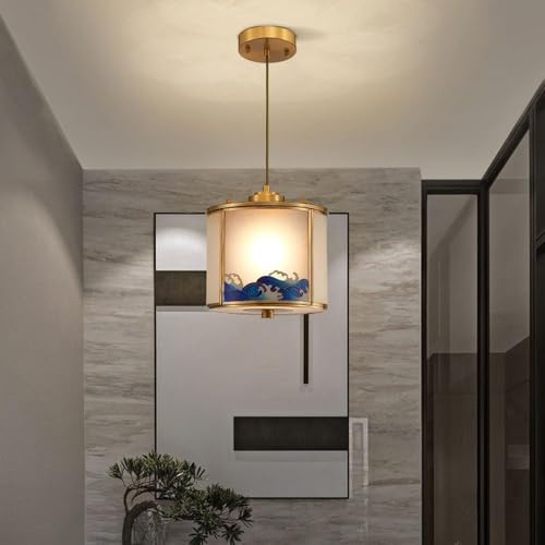 Éclairage de pendentif en verre moderne GWJKG pour salon cosy