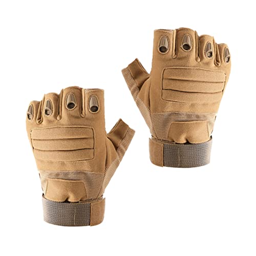 TOVINANNA 1Pair Half Finger Cycling Gloves for Outdoor Sports Protective Gloves for Climbing Biking Driving and Winter Activities Durable Comfortable Design for Men