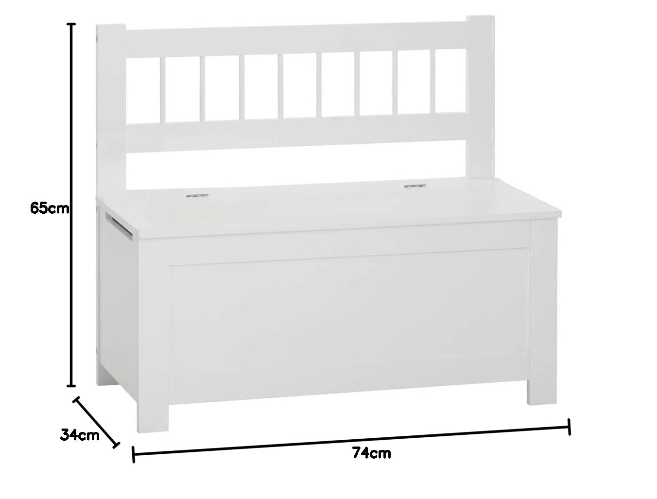 Atmosphera - Banc Coffre Enfant Blanc en Bois