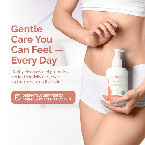Image of Organyc Feminine Wash for Maternity, Intimate Skin Care, Gentle Hygiene Essentials with Moisturizing Cottonseed Oil & Chamomile, Postpartum Essentials, 8.5 fl oz