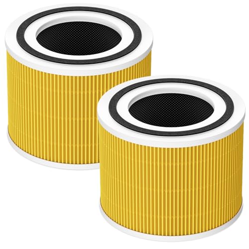 Image of 240 Filter Replacement for Puroair 240 Air Purifier, 240 Filter for Puro, High-efficiency Activated Carbon, 2 Pack, Yellow