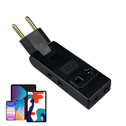 Adaptador eléctrico para Europa,adaptador de enchufe europeo | Adaptador de cargador de viaje...