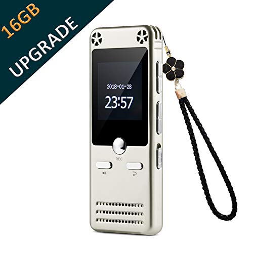 16GB Portable Audio Recorder IIDA Voice Activated Sound Recorder with FM Radio/MP3 Player/USB