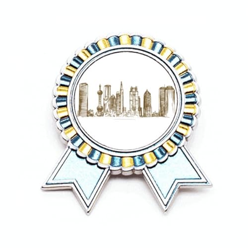 Pin's Shanghai China Landmark Sketch comme médaille honorifique en métal M