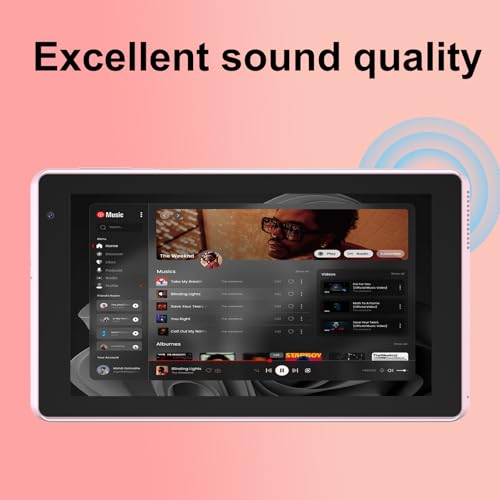 Image of CUPEISI 2025 Android 14 7 Inch Tablet, 4GB RAM+32GB ROM /1TB Expandable, 1.6GHz Quad-Core Processor, 1024 x 600 IPS Touch Screen, 5MP Dual Camera, WiFi, Game, Pink