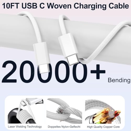 Image of iPhone 17 /16 /15 Charger Fast Charging 3Pack 40W USB C Charger Fast Charging