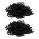 WOFASHPURET 2 Stück Schuhblumen-accessoires Schuhverzierungen Zum Anclipsen Schuhclips Blumen-high-top-schuhclip-anhänger Schuhe Zubehör Black Stoff