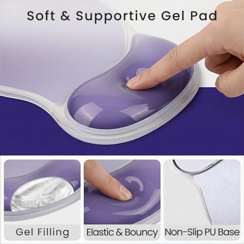 Image of ZORBES Mouse Wrist Pad Transparent TPU Cooling Silicone Ergonomic Wrist Support Mouse Pad Soft Gel Support for Comfortable, Anti-Fatigue Computer Use Desktop Mouse Pad for Home Office Travel