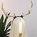 MOSTORY Gold Antler Horns Headband - Large Deer Horns Hairband Halloween Reindeer Hairhoop for Renaissance Accessory Renfaire Gothic Cosplay Photo Shoot