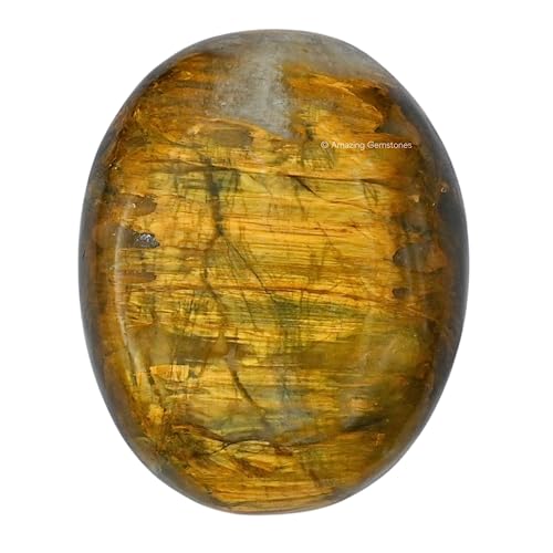 Image of Amazing Gemstone Nellite Crystals, Healing Stones - Large Palm Stone Crystals Piedra- for Good Luck, Balanced Positive Energy, Meditation - Unique Stocking Stuffers, Birthday Gifts for Women, Men