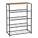 WOLTU Banc à Chaussures Étagère à Chaussures pour l’entrée e Couloir, Meuble de Rangement 4 Niveaux pour Environ 12 Paires de Chaussures, MDF et Métal SR0088