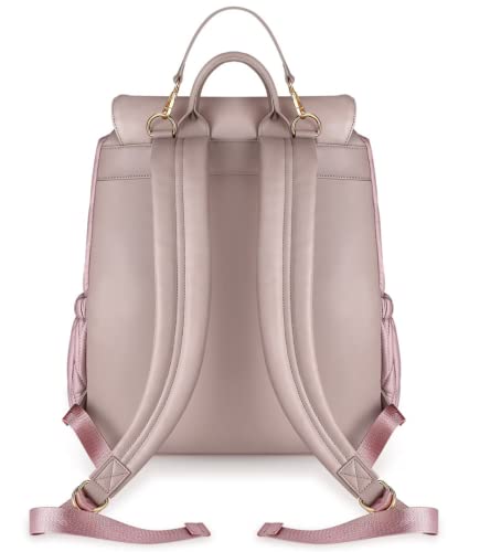 Baybou Diaper Bag Backpack Baby Diaper Backpack With Changing Pad Convertible Diaper Bag Hospital Bag Travel Backpack For Mom And Baby Girl Mommy Bag Quilted Pu Leather (Blush Pink)  #TOP1
