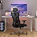 Logicfox Ergonomic Mesh Office Chair, High Back Desk Chair with Adjustable Headrest, 3D Armrests, Adaptive Thoracic Support & 3D Lumbar Support, Home Swivel Computer Chair with Tilt Function