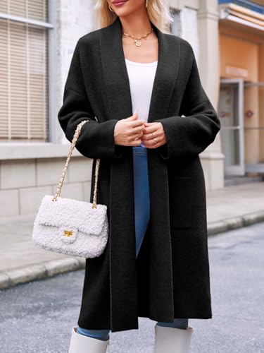 Image of Saodimallsu Womens Long Cardigan Sweaters Chunky Open Front Oversized Slouchy Knit Fall Trendy Coatigan Jackets