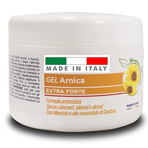 Outlet Accessori Arnica Gel Forte Concentrato Azione Rapida e Intensa - Formato Grande 250ML - Crema Arnica per Cavalli Uso Umano - Sollievo Muscolare e Articolare Naturale 100%