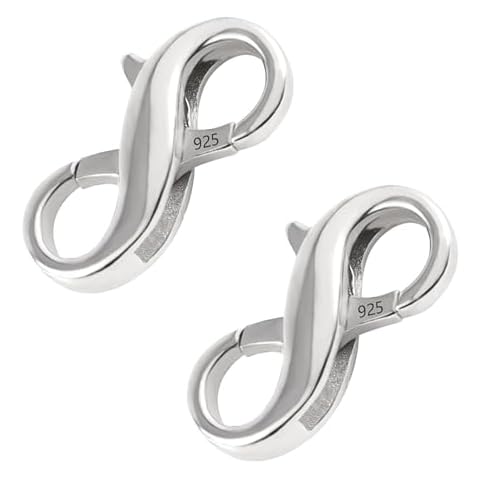 2 Pcs S925 Sterling Silver Lobster Clasps Cover