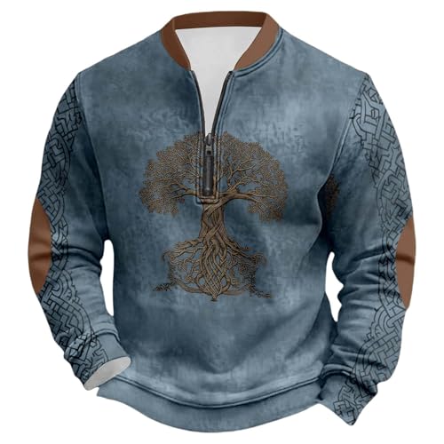 Sweat-shirt polaire imprimé demi-zip coupe confort