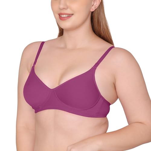 Image of Tweens - Medium Padded Cotton Rich Bra - Full Coverage, Seamless, Multiway Straps, Wirefree Everyday T-Shirt Bra (Pack of 2)