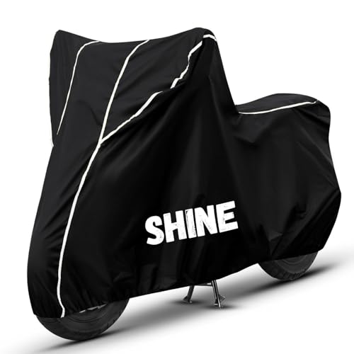 Image of Bike Cover for Shine 100% Waterproof, Dustproof & Scratch Resistant| Fully Bottom Elastic UV Resistant Heavy Duty Body Cover | All Weather Outdoor Use