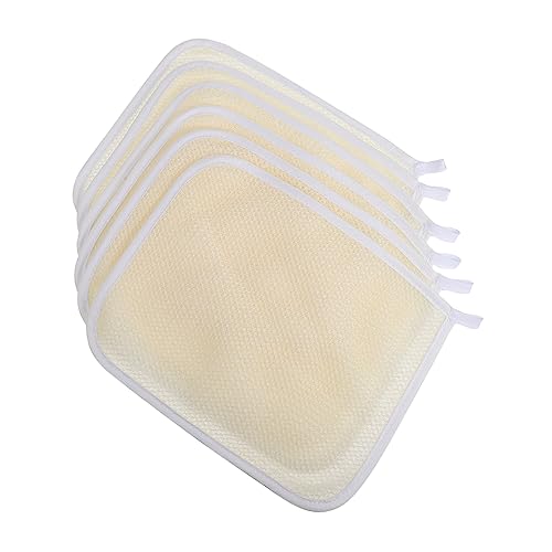 OATIPHO 6Pcs Exfoliating Bath Cloths Scrub Towels for Wash Compact Lightweight for Travel Scrubbing and Lathering Machine Washable