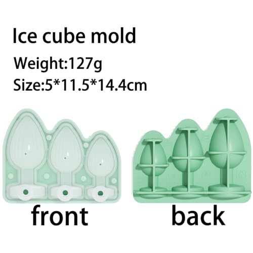 Molde para paletas de hielo de silicona Kaerm verde miniatura 2