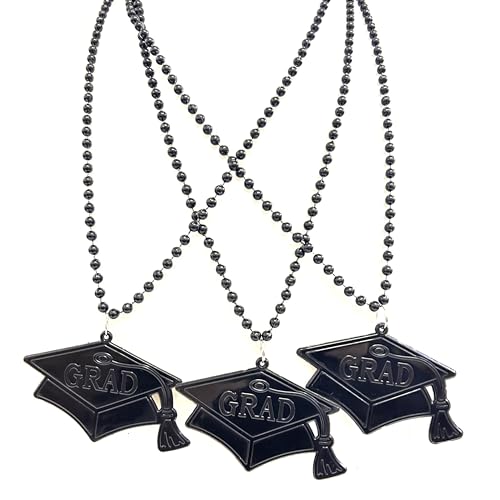 YSPPF Graduation Beads Black Graduation cap shape Season Necklaces Supplies Gift?12 Pcs?