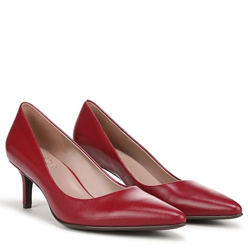 Image of Naturalizer Women's Everly Pump Hearts Flame Red Leather 7 M