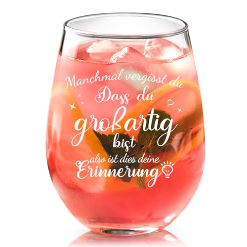 Joymaking Weinglas - Geschenke für Frauen: Dankeschön, Partner, Geburtstag - Personalisiert 17oz