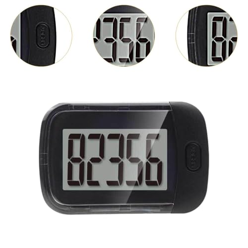 jojomis 3D Pedometer for Walking and Running, Step Counter with Back Buckle and Neck Strap, Fitness Tracker for Adults and Kids, Large Display