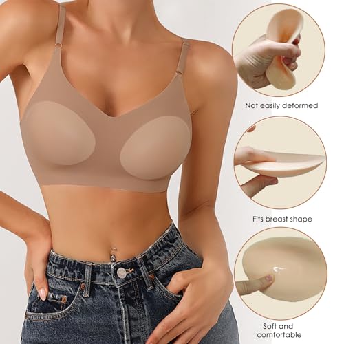 POMAMZ Silikon Klebe BH Einlagen Push Up Einsätze - Image 3